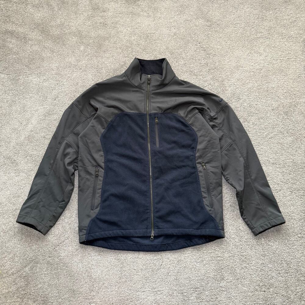 Nike Men's Y2K Fleece Soft Shell Jacket Full Zip Silver Tag Sz L